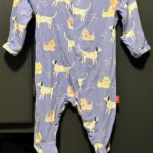 Magnetic Me Purple Dog Print Kids Footie